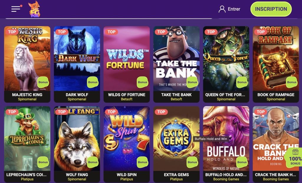 Explore FGfox Casino's Game Selection